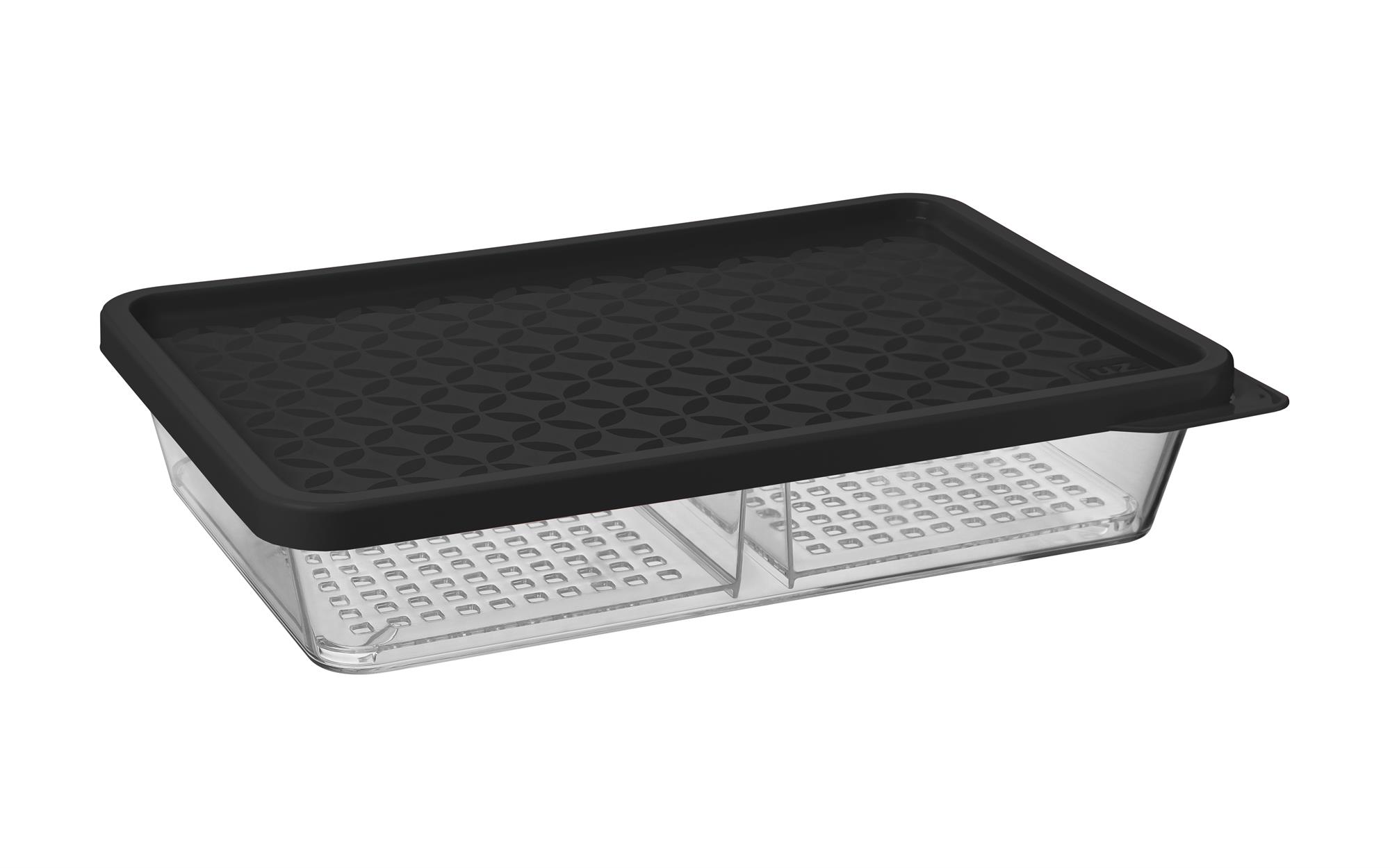 RECIPIENTE PARA FIAMBRES Y QUESOS CON DIVISOR EXTRAÍBLE