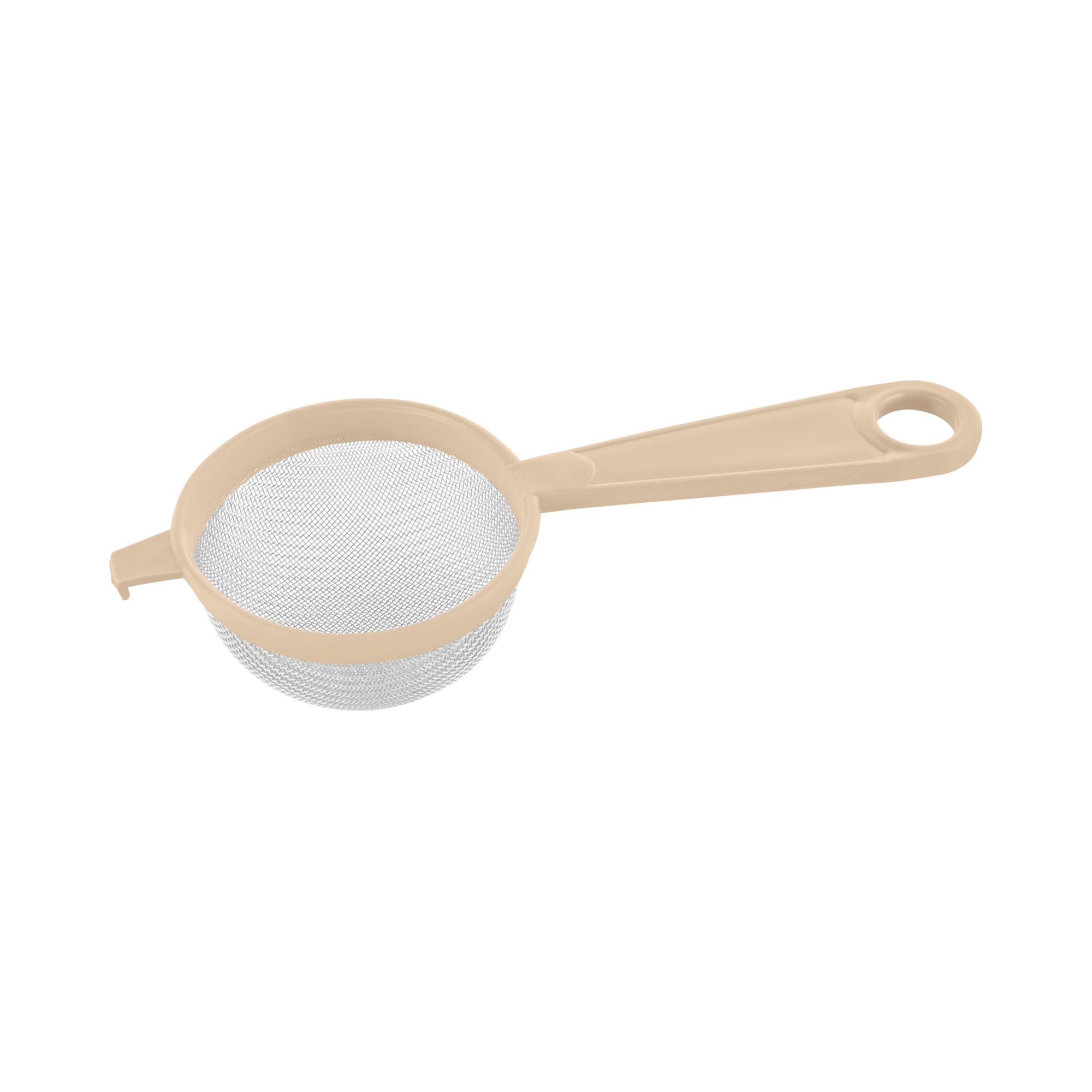 PENEIRA INOX COM CABO PLÁSTICO 8CM