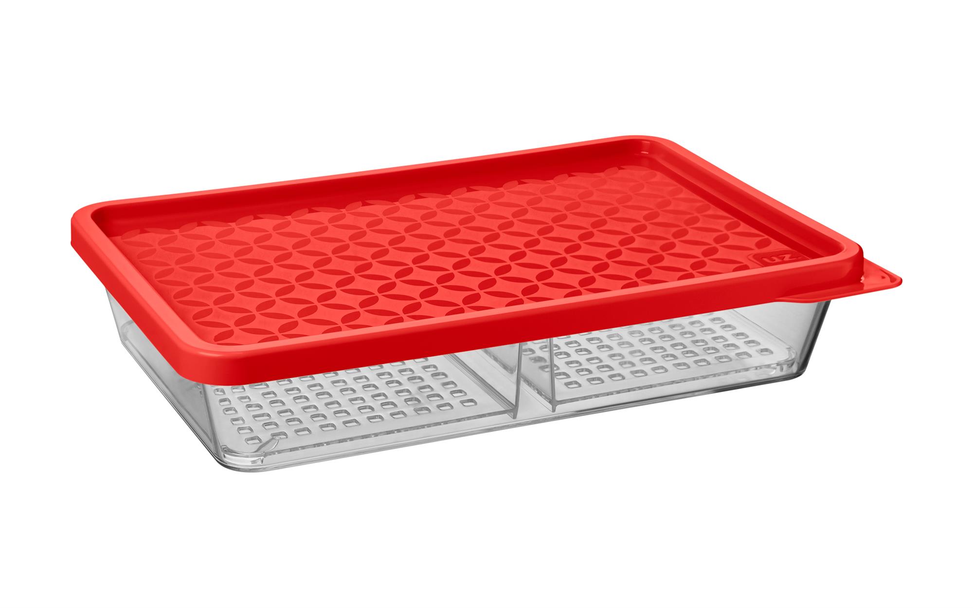 DELI MEAT AND CHEESE CONTAINER WITH REMOVABLE DIVIDER