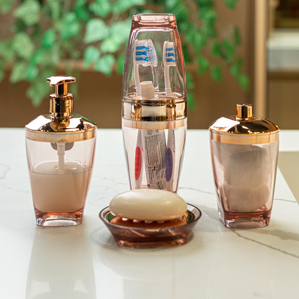 SILVER TOOTHBRUSH HOLDER  WITH LID