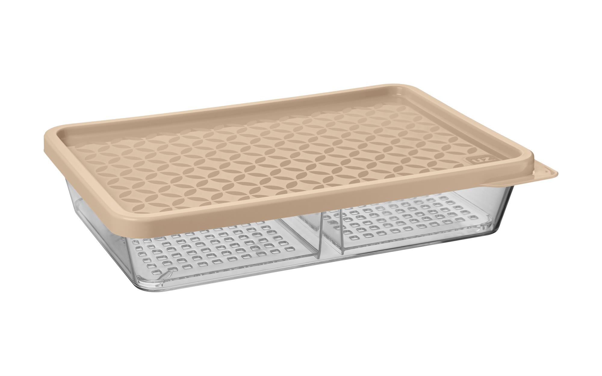 DELI MEAT AND CHEESE CONTAINER WITH REMOVABLE DIVIDER